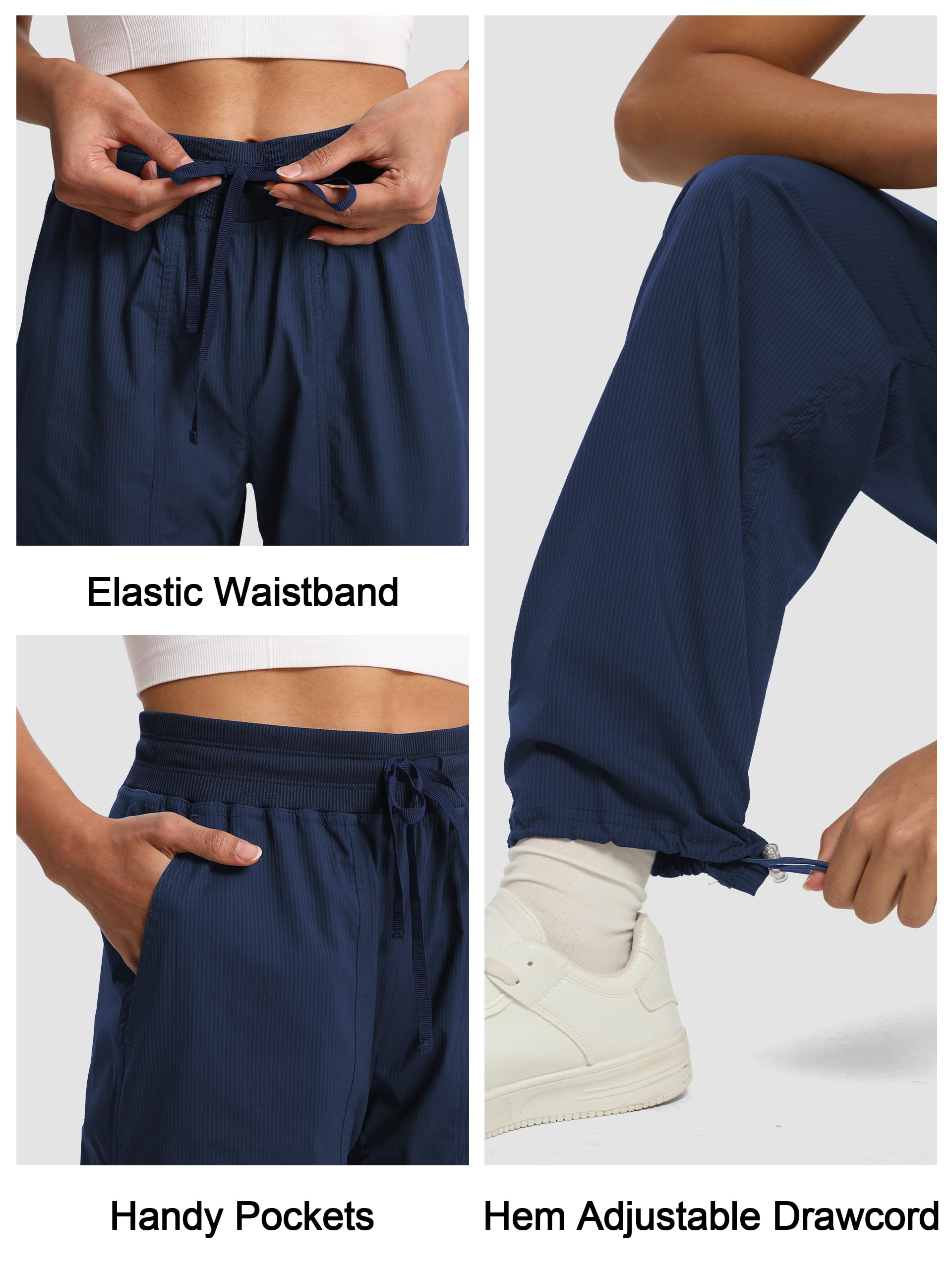 SEVEGO Pantalones de estudio de baile ligeros con entrepierna de 30, 32, 34 y 36 pulgadas de alto para mujer, pantalones de estudio de baile fruncidos para entrenamiento, atléticos, casuales