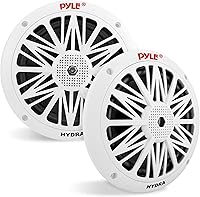 Vista 14 de Pyle Dual parlante marino de 6.5 pulgadas, impermeable, con sonido estéreo de rango completo, 120 W, color negro, (2 unidades), Blanco