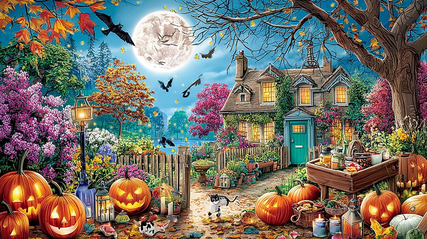 Puzzle de 1000 piezas divertido de dibujos animados para reducir el estrés en casa 8