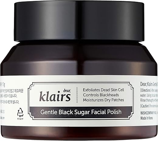 Klairs Gentle Black Sugar Facial Polish | Korean Beauty Product – 110g
