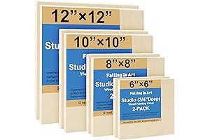 Falling in Art 8 Pack of 4 Sizes Studio 3/4” Deep Cradle...