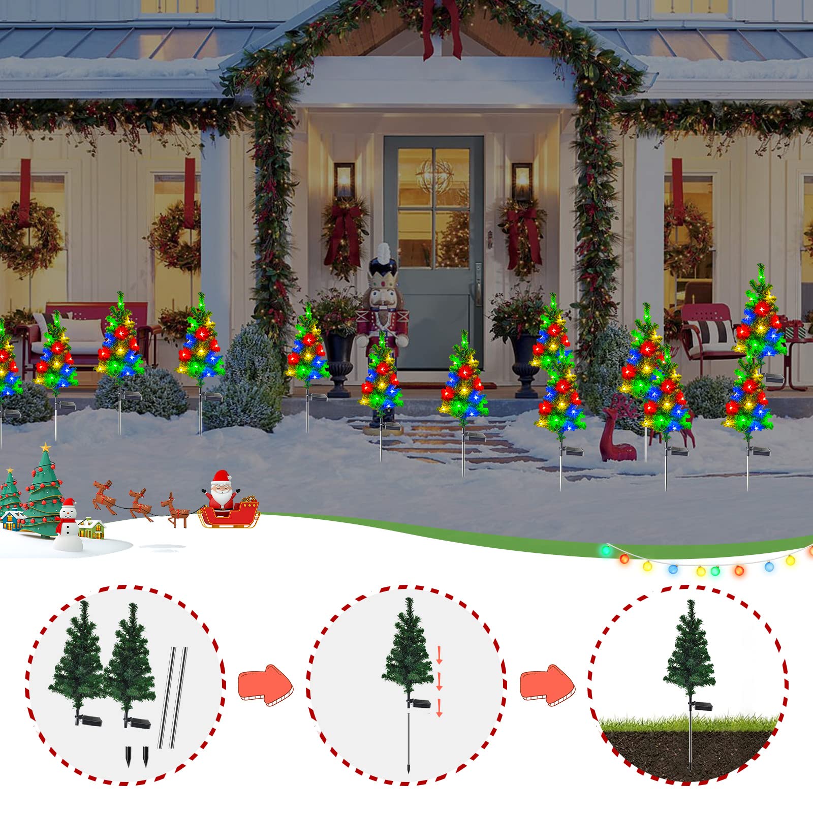 Amazon.co.jp: RunElves ガーデンライト クリスマス