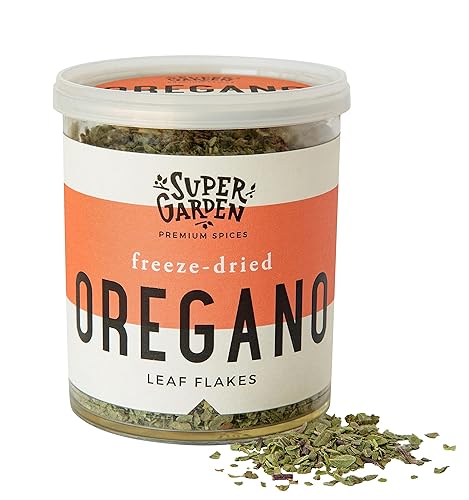 Super Garden - Orégano para cocinar especias liofilizadas 100 puras y naturales sin aditivos artificiales ni conservantes hierbas secas especias y