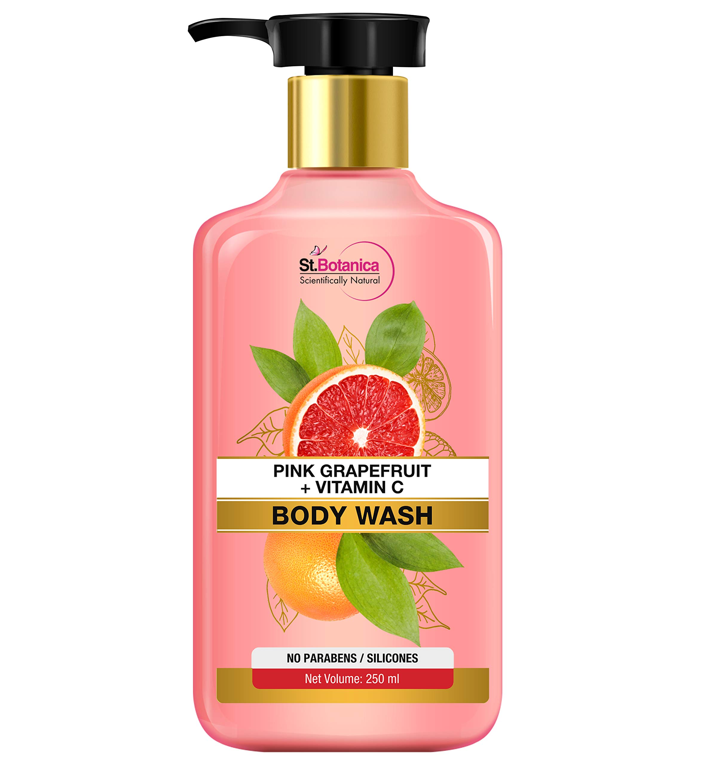 Pink Grapefruit & Vitamin C Body Wash 250ml - No SLS/Sulphate, Parabens