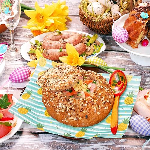 Miniatura 6 de Whaline 150 hojas de papel encerado de verano, acuarela, piña, papel colorido de envoltura de alimentos, a prueba de grasa, para picnic, hogar,