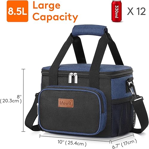 Miniatura 115 de Lifewit Lonchera mediana aislada, suave y refrigerante, para adultos, hombres y mujeres, flor 12 latas (9L)