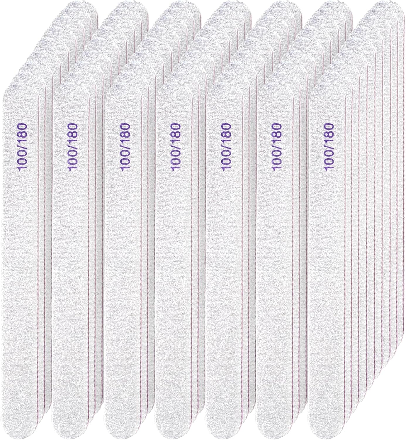 200 Pcs Nail Files 100/180 Grit Double Sides Emery Boards Reusable Nail Files for Acrylic Nails Professional Manicure Tools for Natural Nails Acrylic Nails Home and Salon Supplies