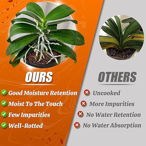 Vista 11 de AVALUTION Corteza para macetas de orquídeas: corteza de orquídea orgánica de 9 cuartos para plantas, todos los chips de madera de corteza de pino