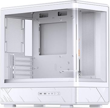 Jonsbo D200 White Micro ATX PC Case – Compact Aluminum Mini Tower with Tempered Glass Side Panel, High Airflow, ITX/M-ATX Support, Front USB 3.0, Sleek Minimalist Design for Gaming & Workstation