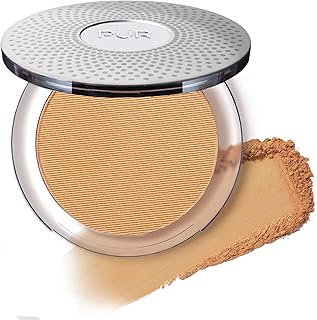 PÜR MINERALS 4-in-1 Pressed Mineral Makeup Powder Foundation with SPF 15 - Concealer & Finishing Compact Pressed Powder for Face - Buildable Medium to Full Coverage Foundation Powder