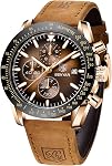 BY BENYAR Mens Watch Analog Quartz Chronograph Waterproof Men's Wrist Watches Business Work Casual Watch Unique Elegant Gifts for Men