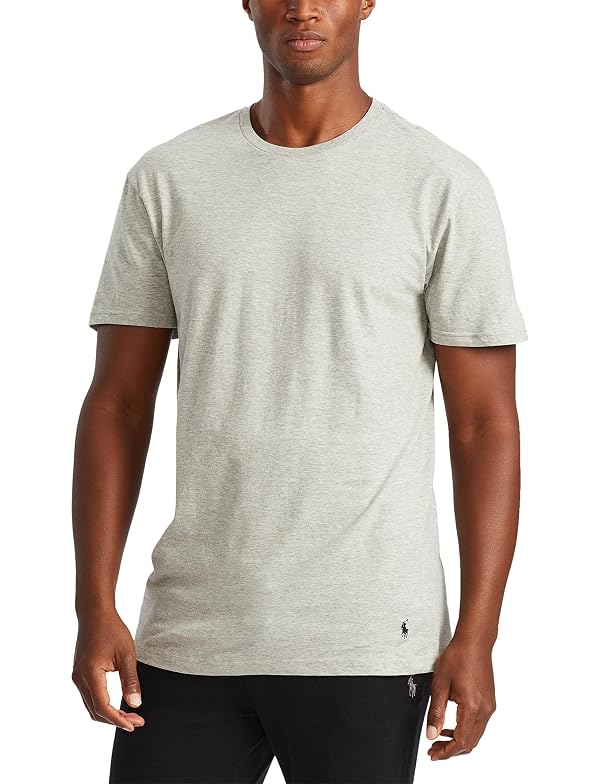 POLO RALPH LAUREN Classic Fit Undershirt w/Wicking 3-Pack Crews Andover Heather/Madison Heather/Black MD by POLO RALPH LAUREN - Used condition - Image 4