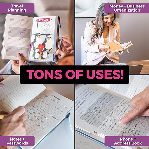 Miniatura 4 de Cuaderno de información personal con pestañas de 13 categorías para el trabajo y la vida, contraseña única, dirección de contacto, número de