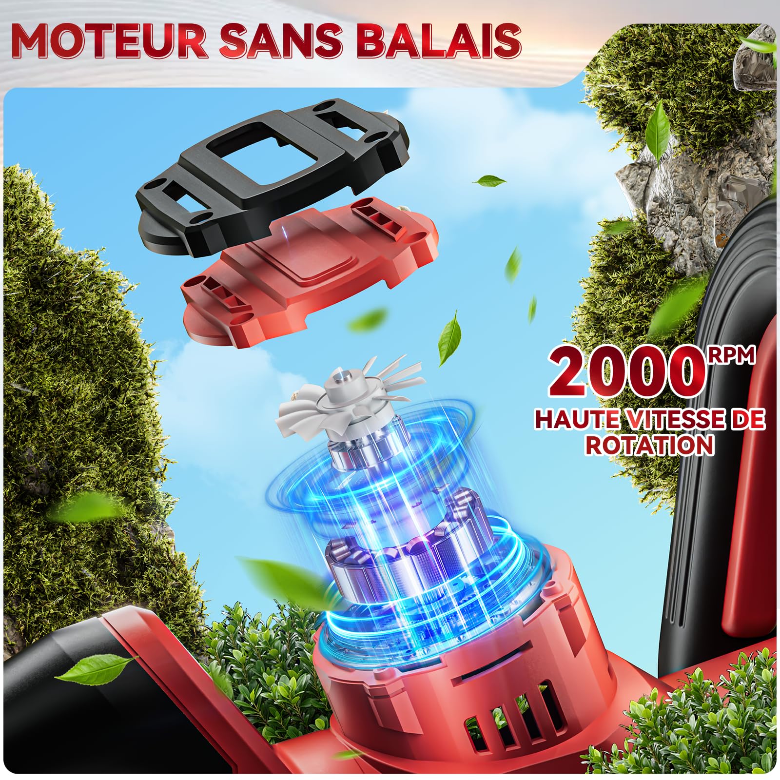 Taille Haie Batterie, pour Batteries Makita 18V, Taille-Haie Électrique