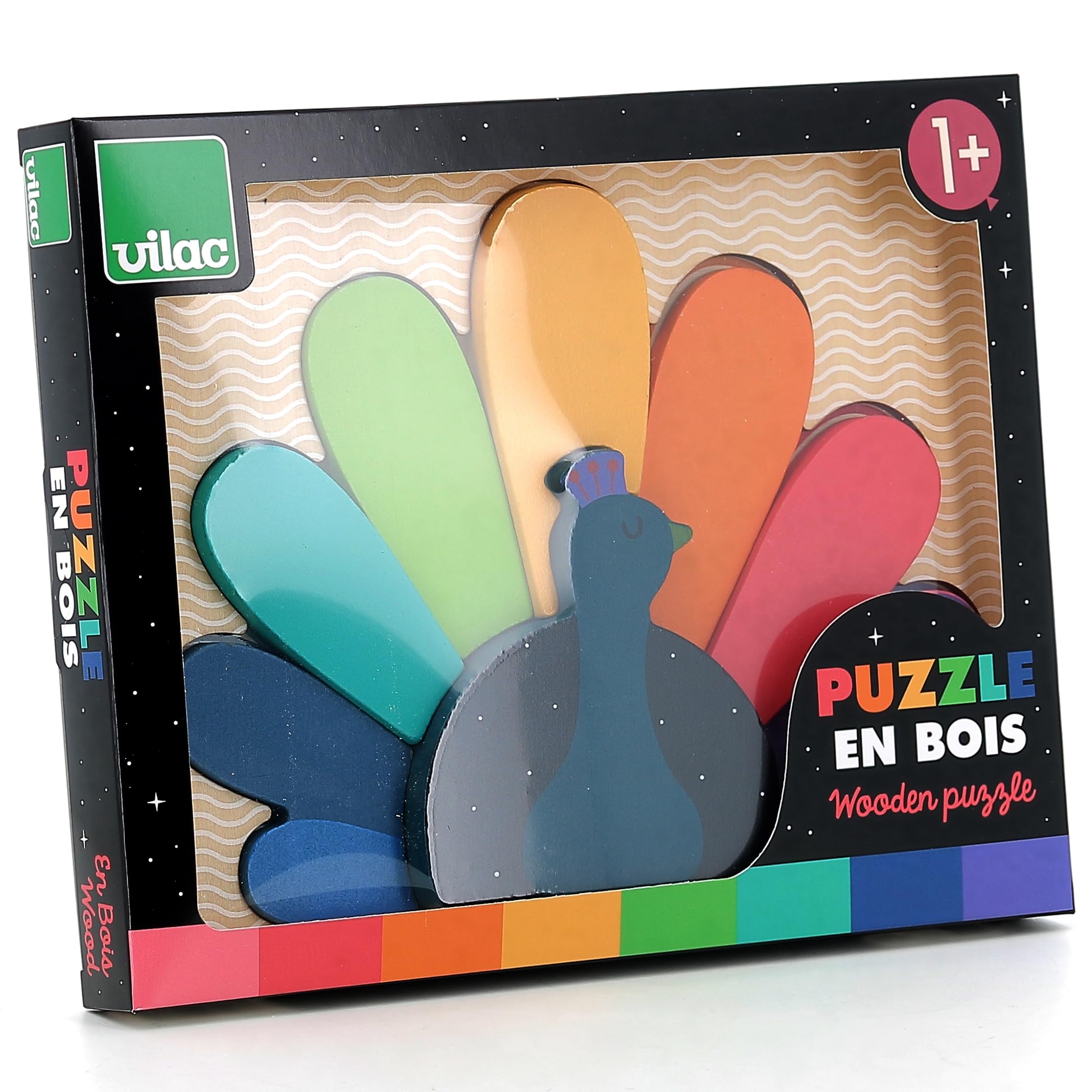Nattou- Animales Rompecabezas, Multicolor, Grand (Vilac VIL7413)