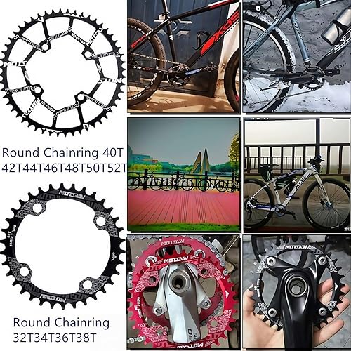 Miniatura 7 de YBEKI Plato de 104BCD redondo ovalado, estrecho, ancho, para bicicleta de montaña de 8, 9, 10, 11 velocidades, bicicleta de montaña, BMX, 30T, 32T