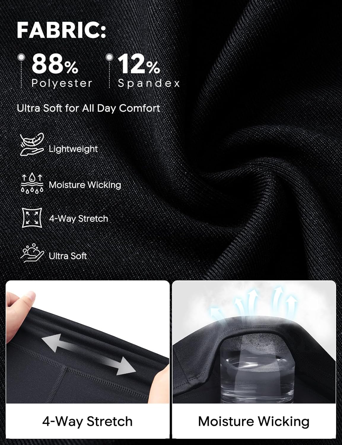 baleaf Capri Pants for Women with Pockets High Waist Yoga Dress Cropped Pants Loose Wide Leg for Casual Summer - Image 6