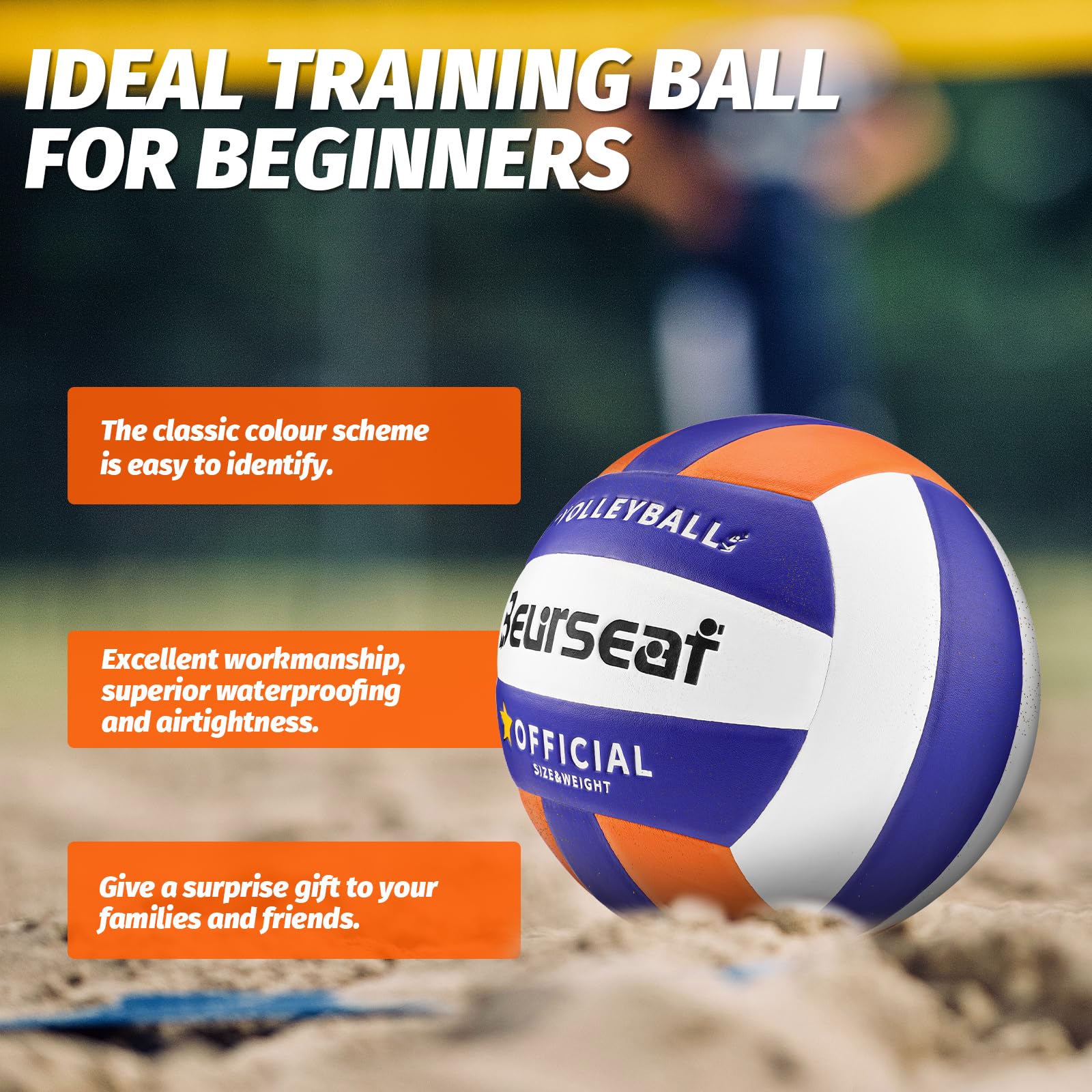 Pelota Voleibol, Balon Voley Playa Tamaño 5 para Interior y Exterior