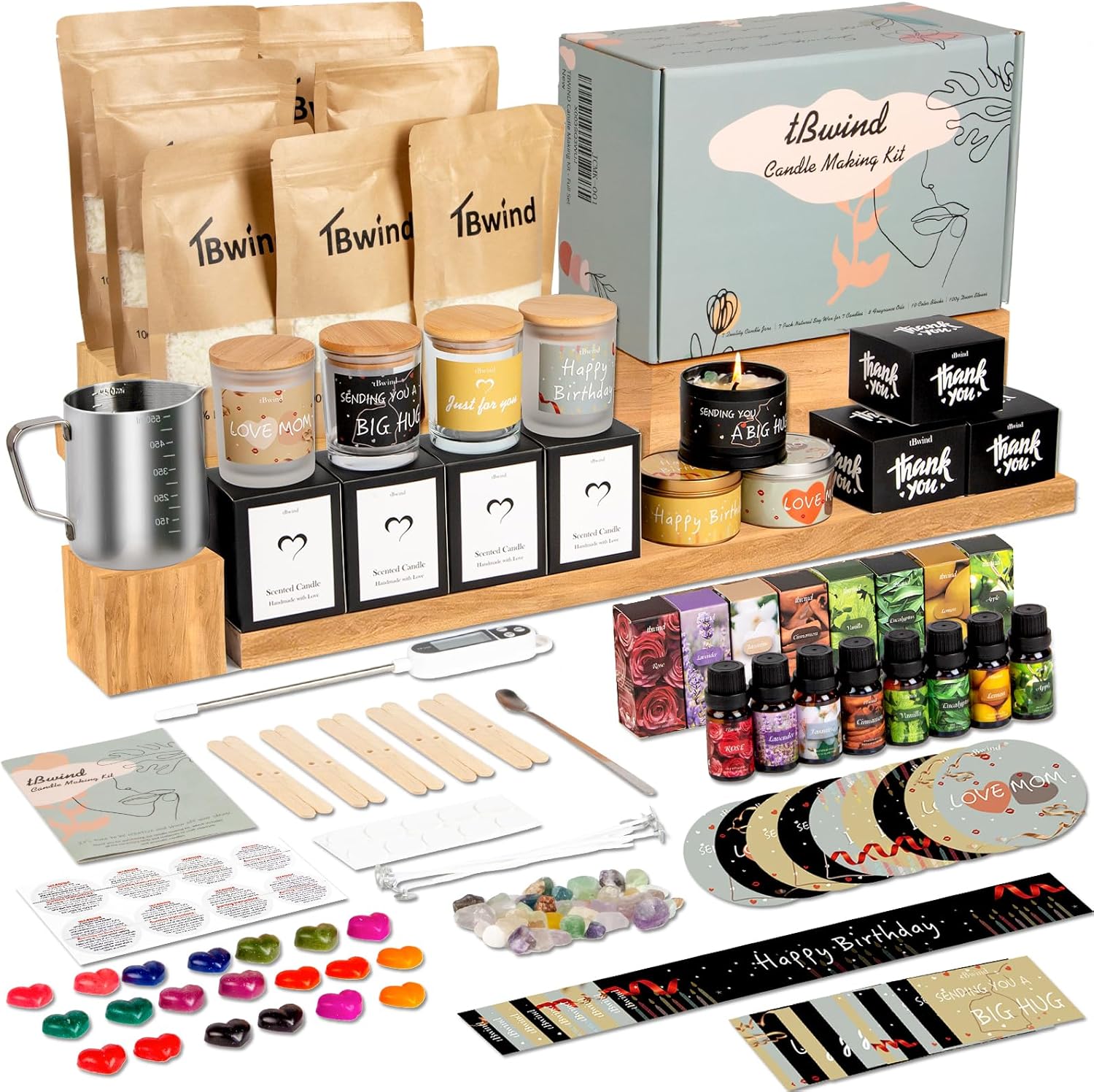 TBWIND Candle Making Kit, Soy Candle Making Supplies DIY
