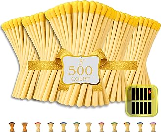 500 Count - 3" Long Yellow Color Matches | Three Inch Coloful Loose Wooden Safety Match Sticks for Candle Display | Refill Decorative Jar Holder Bottle | Striker Included