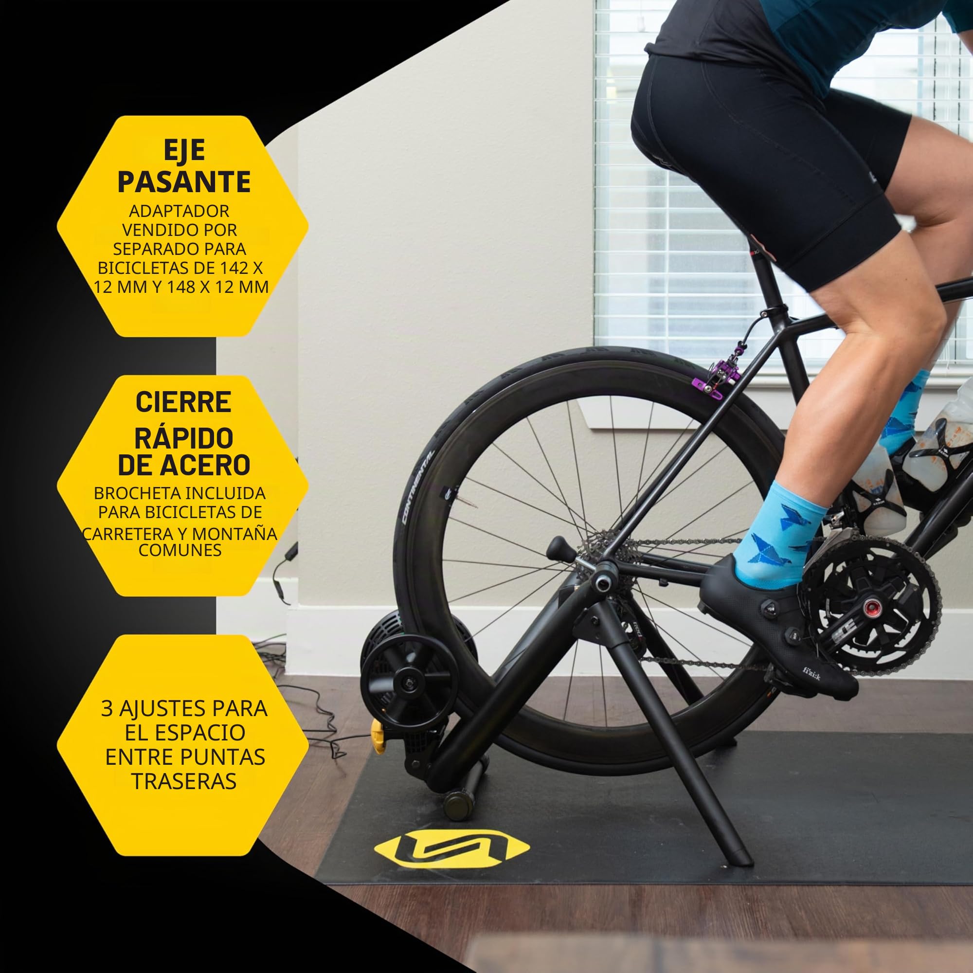 Saris M2 Entrenador Inteligente de Bicicleta de Resistencia electromagnética para Interiores, Compatible con la aplicación Zwift
