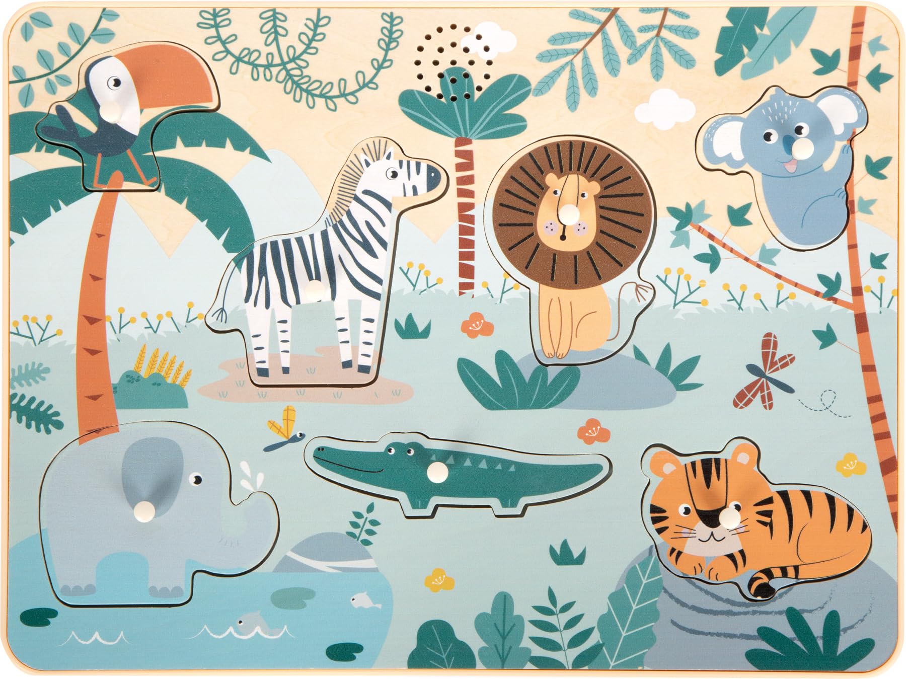 Puzzle ad incastro Versi degli animali "Safari"