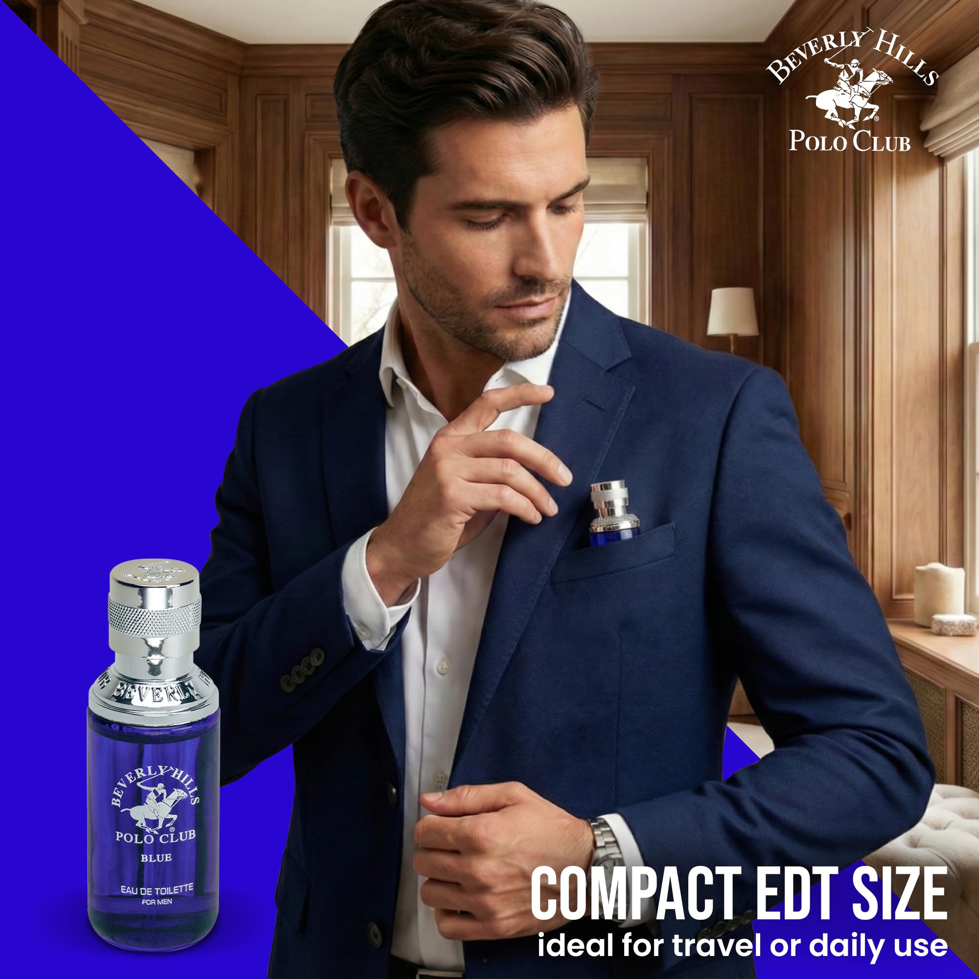 Amazon.com : Beverly Hills Polo Club Blue Men's Luxury Fragrance