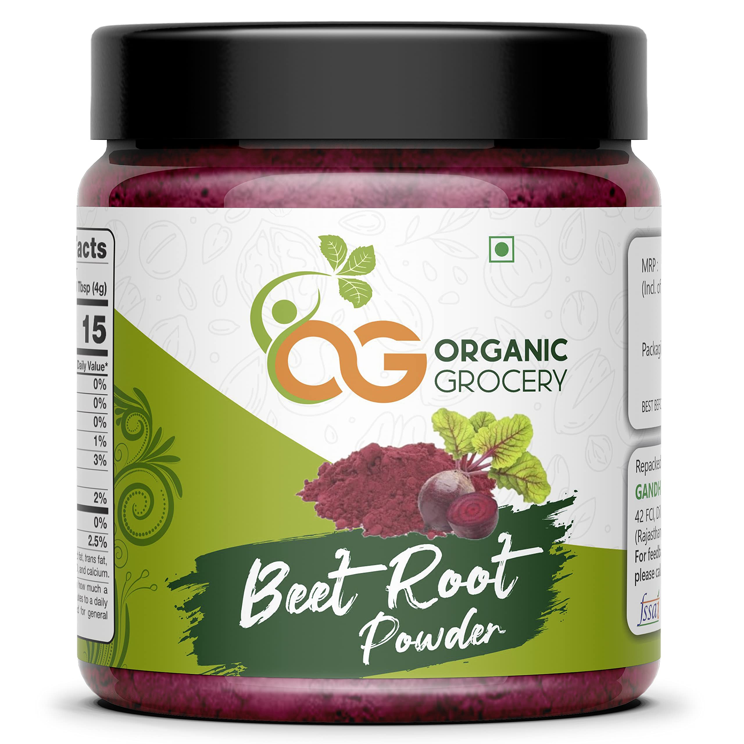 Organic Grocery Organic Beet Root Powder | Beetroot | Dehydrated - Pure & Natural - 300g (Jar Pack) (B0B8PB27XZ) Amazon Price History, Amazon Price Tracker