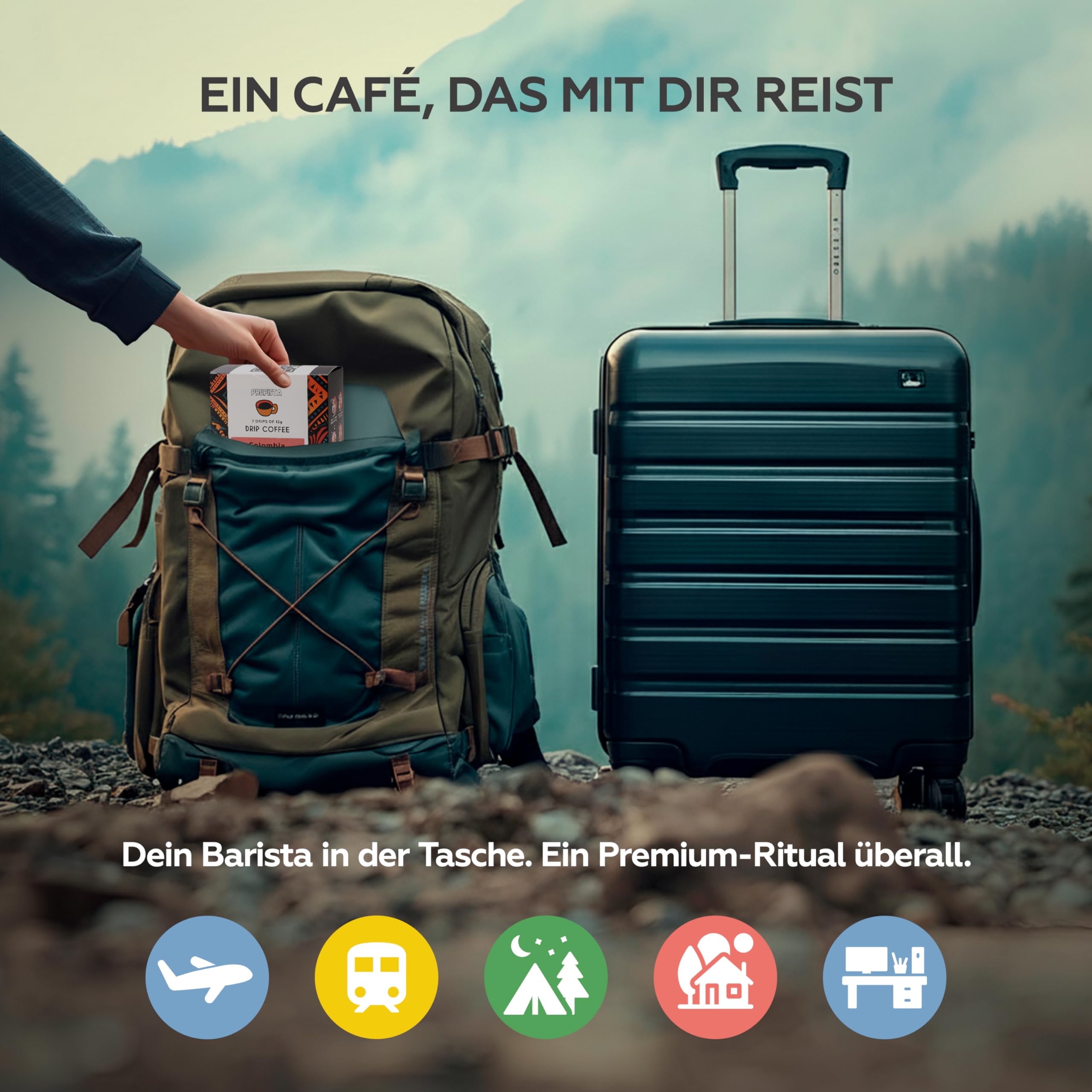 Premium Drip Coffee Tasting Set Symphony 7 + Ethiopia Bloopa 7 + Colombia Zyffoo 7 | 21 Drip Coffee Portionsbeutel | Arabica kaffee gemahlen geschenkset