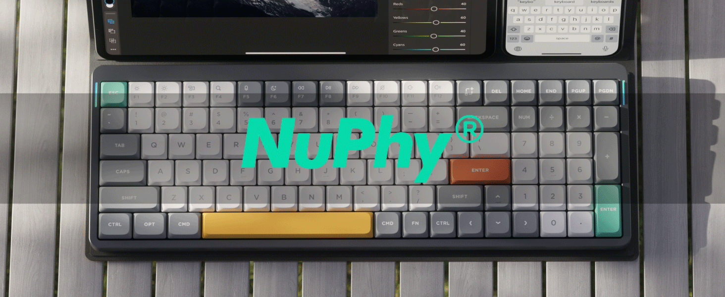 Amazon | nuphy Air96 V2 ワイヤレスメカニカルキーボード、100キー