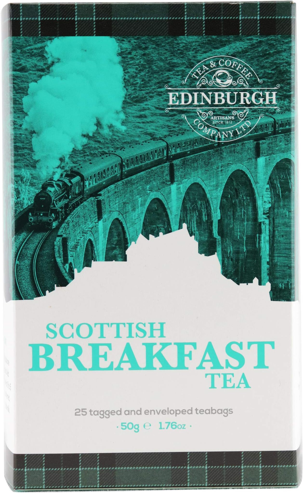 Edinburgh Tea & Coffee Company Scottish Breakfast Tea - 25 Count (Envelope/Tagged), 1.76 Ounce