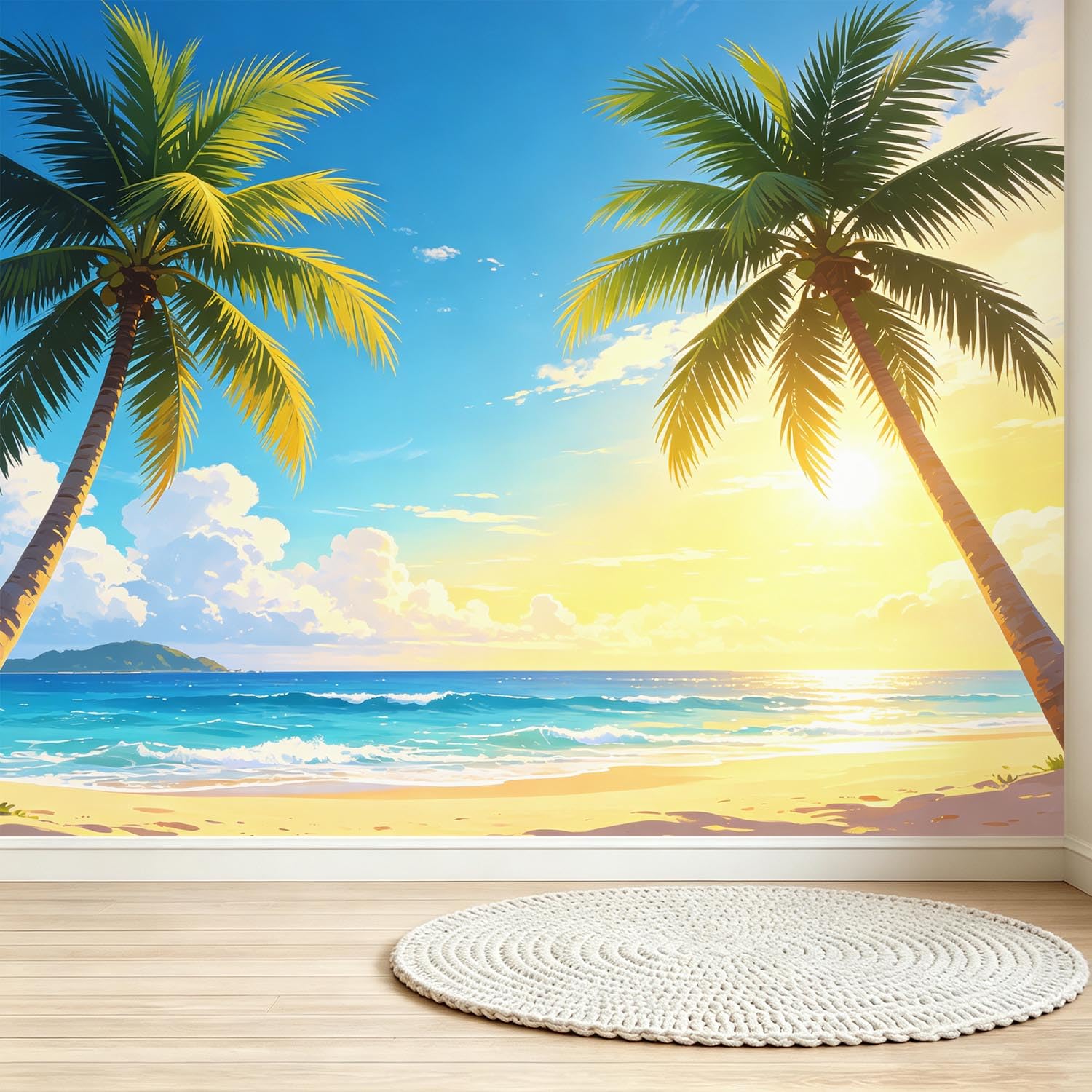 Fototapete Tropischer Strand Tapete 430 x 300 cm (WxH)