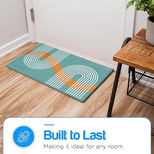 Miniatura 5 de PLUS Haven - Tapete con fibra natural de coco pura y respaldo de PVC resistente, tamaño de 17 x 30 pulgadas, grosor de 0.6 pulgadas, color perfecto,