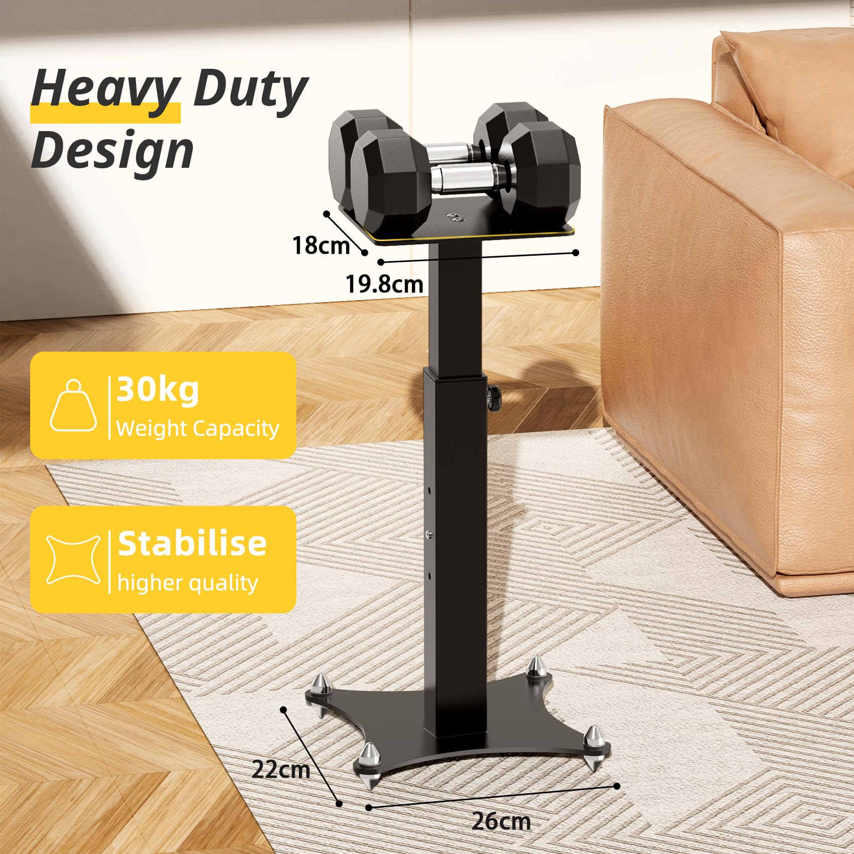 Lautsprecherständer Höhenverstellbar 50-70CM,Universal Lautsprecher Ständer mit Kabelmanagement,30KG Tragkraf Stabil, 2er-Set