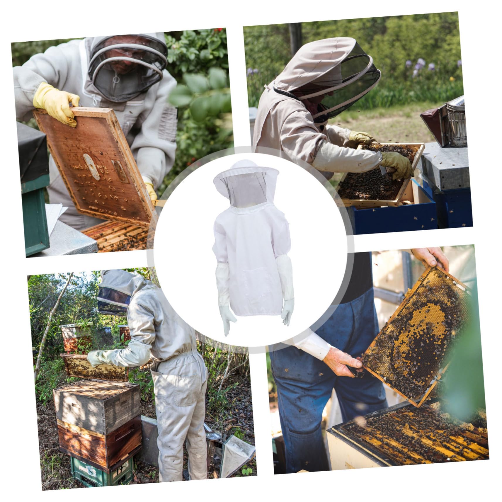 Imkerhandschuhe und Imkerhut aus Polyester und Wildleder Leicht und Bequem für Professionelle Bienenzucht und Sicheren Arbeitsschutz