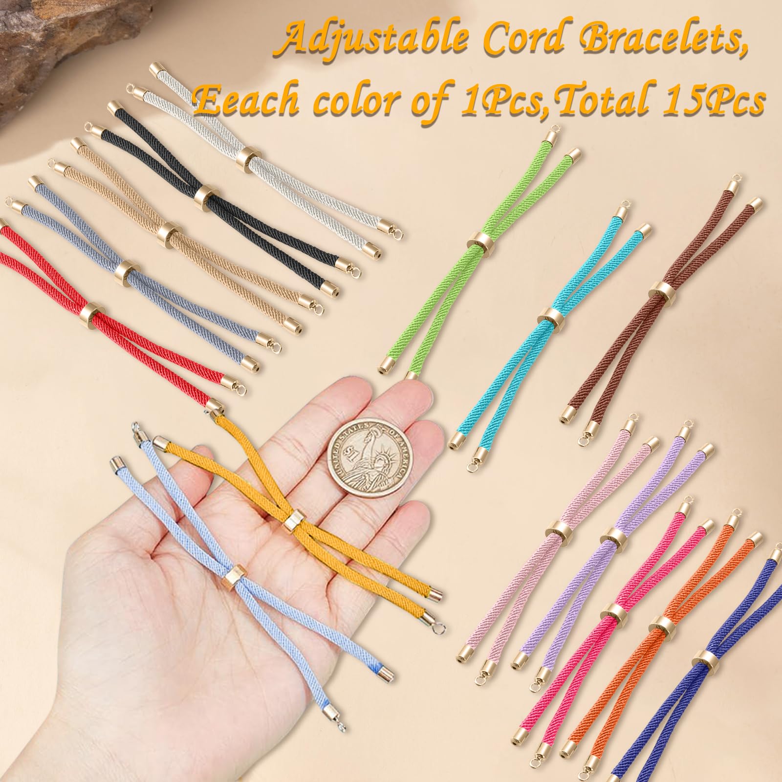Paracord Bracelet UNICRAFTALE 12Pcs 12 Colors Nylon Twist Cord Bracelet  Making Sets 22.8cm Slider Bracelets Nylon Cord Chain Link Bracelet With  Brass Findings Adjustable Chains For Jewelry Making Loom Bracelet Kit