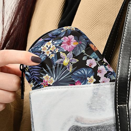 Miniatura 5 de Naanle Organizador de píldoras Hawaii con hojas de palmera y flores, pastillero de 7 días, bolsa organizadora de píldoras de viaje con cremallera,