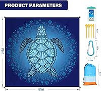Vista 7 de Beach Blanket Oversized Extra Large 78" X 81",Waterproof Sandproof Beach Blanket 1-7 Adults Lightweight Durable for Travel Camping Hiking Picnic