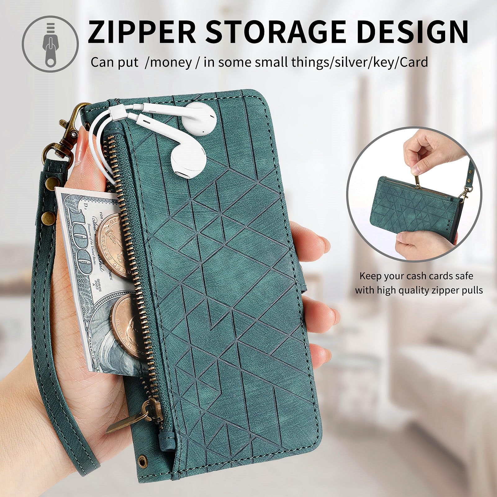 Protector Moto G54 Estilo Mariposa Funda Cartera BOLELAW Para Moto G54/G64 | Con Tarjetero Y Cierre Magnético - Diseño Mariposa Diamante Carcasa Moto G64 5G Protección
