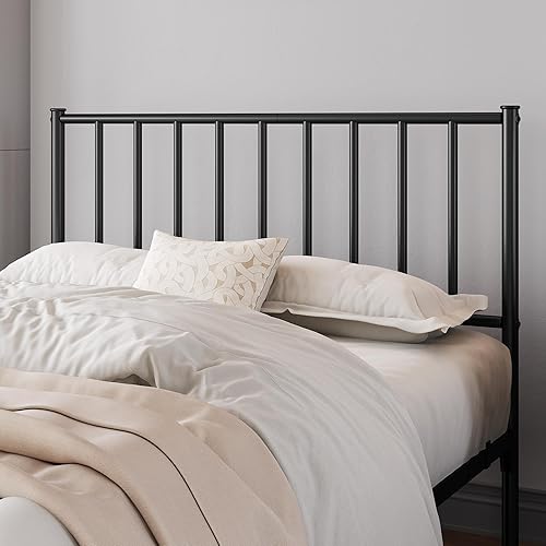 Miniatura 51 de Yaheetech Base de cama individual con plataforma de metal, base de colchón con cabecero y estribo, no necesita somier, almacenamiento debajo de la