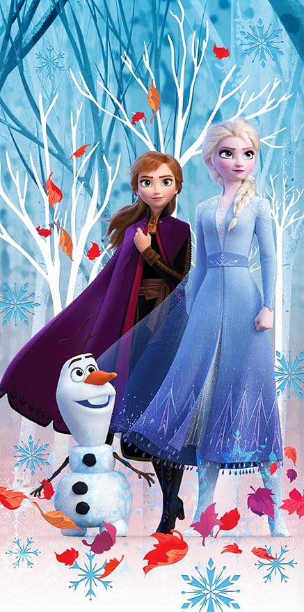 BERONAGE Frozen die Eiskönigin Badetuch Team 75 x 150 cm 100% Baumwolle Velours-Qualität Strandlaken Strandtuch Handtuch Badelaken Saunatuch Anna ELSA Kristoff Arendelle Disney Passend zur Bettwäsche