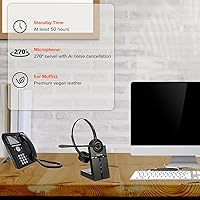 Vista 5 de Spracht HS-2018 Zum Maestro DECT Auriculares inalámbricos de un solo oído Solo teléfonos de escritorio Auriculares DECT con cancelación de ruido