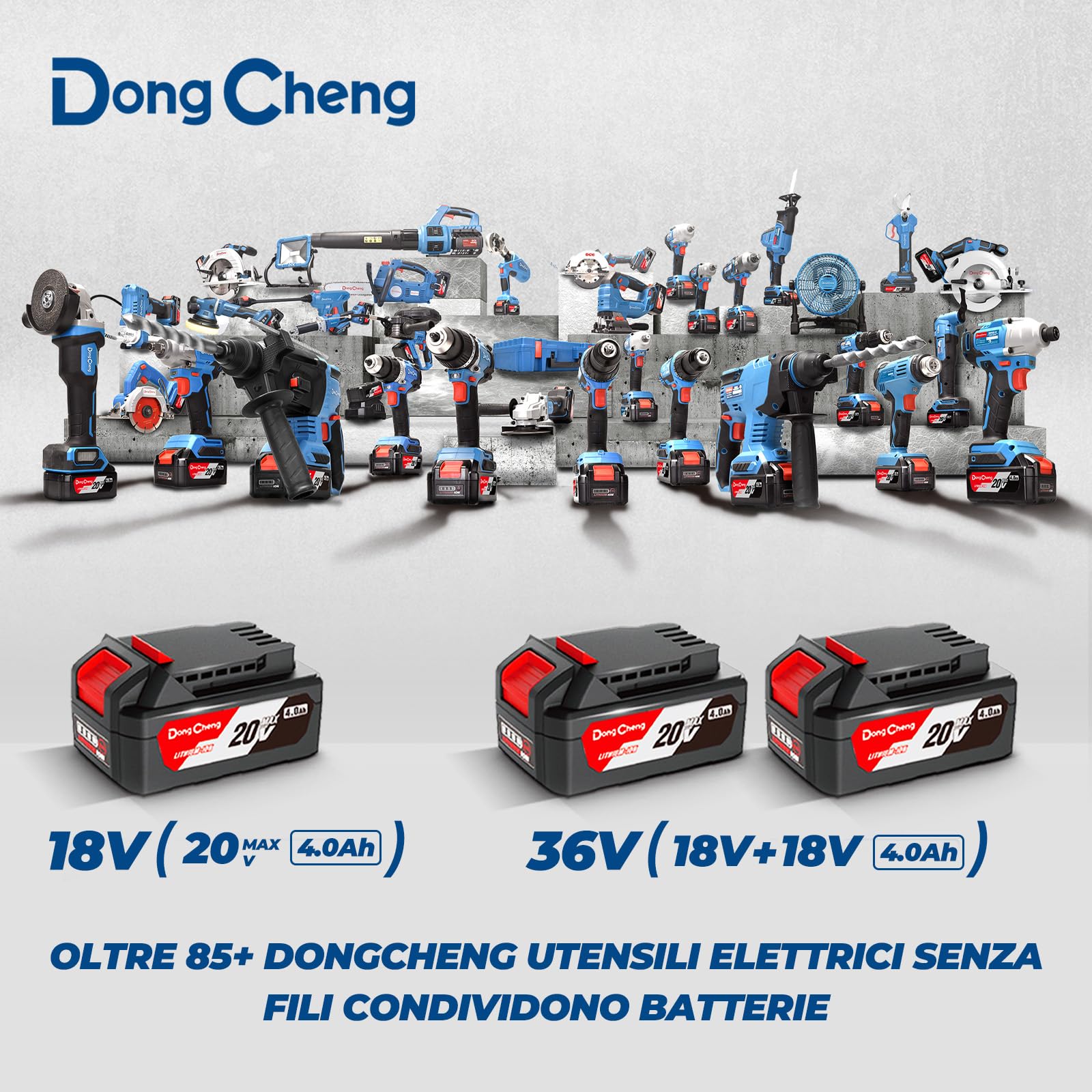 DongCheng Motosega a batteria 20V, motore brushless, barra OREGON da 30 cm, tensionamento catena senza attrezzi, lubrificazione automatica della catena, incl. batteria da 4,0 Ah e caricabatteria