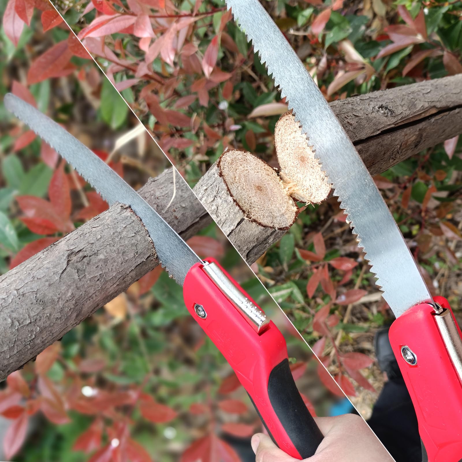 Segaccio Pieghevole Per Potatura 24cm - Lama In Acciaio SK5, Manico Antiscivolo, Per Giardinaggio E Campeggio - Foto 8