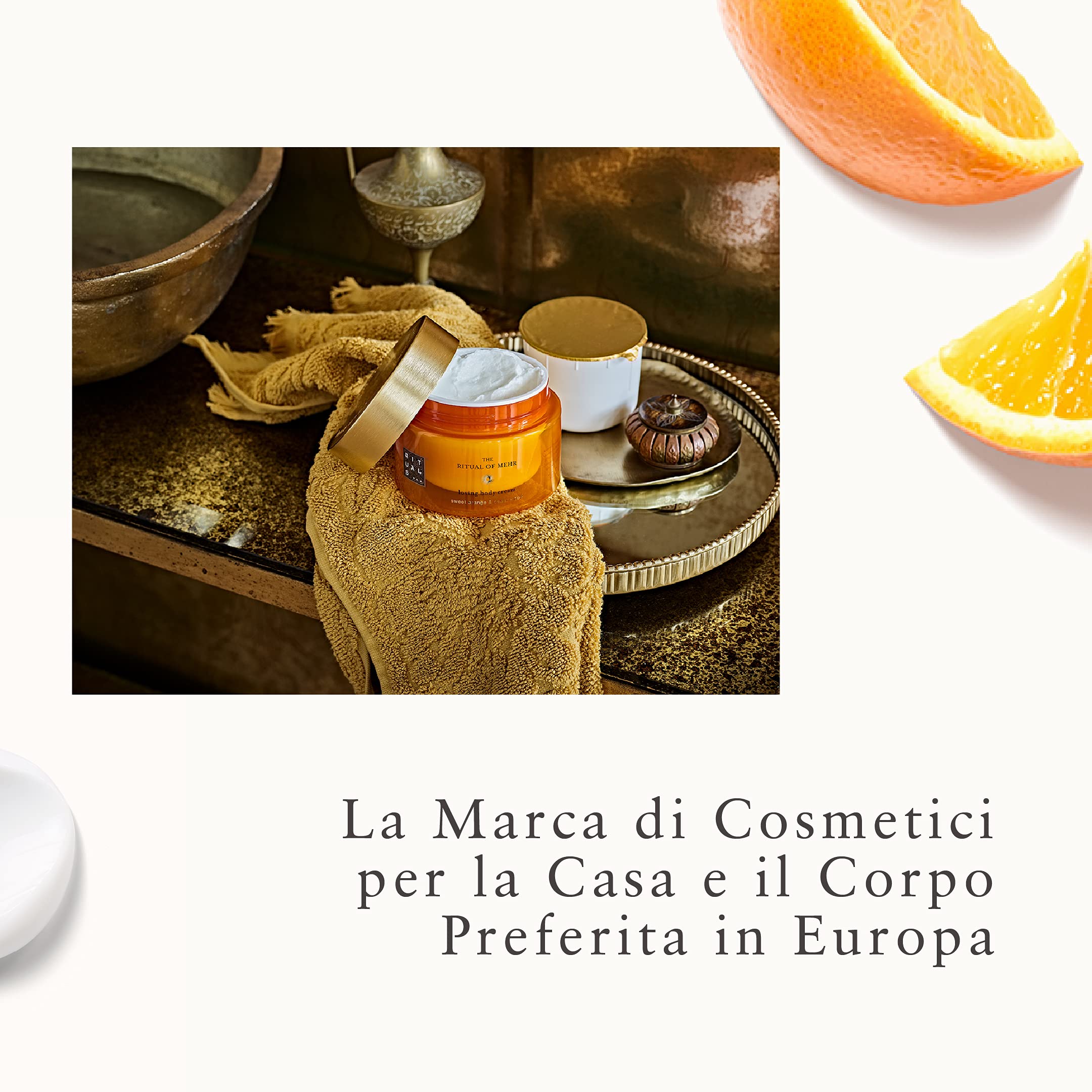 RITUALS Ricarica Crema Corpo di The Ritual of Mehr, 220 ml - Con Arancio & Legno di Cedro - Proprietà Energizzanti & Stimolanti con Vitamina C