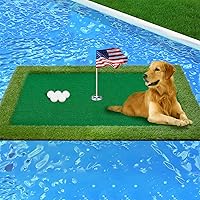 Vista 7 de Verde de golf flotante para piscina, varios tamaños (35"x24"/47"x35"/63"x47") para adaptarse a tus necesidades, green de chipping flotante, ideal