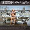 2025 Fast & Sexy Car Girl Wall Calendar 12 x 12 inches (PG version)