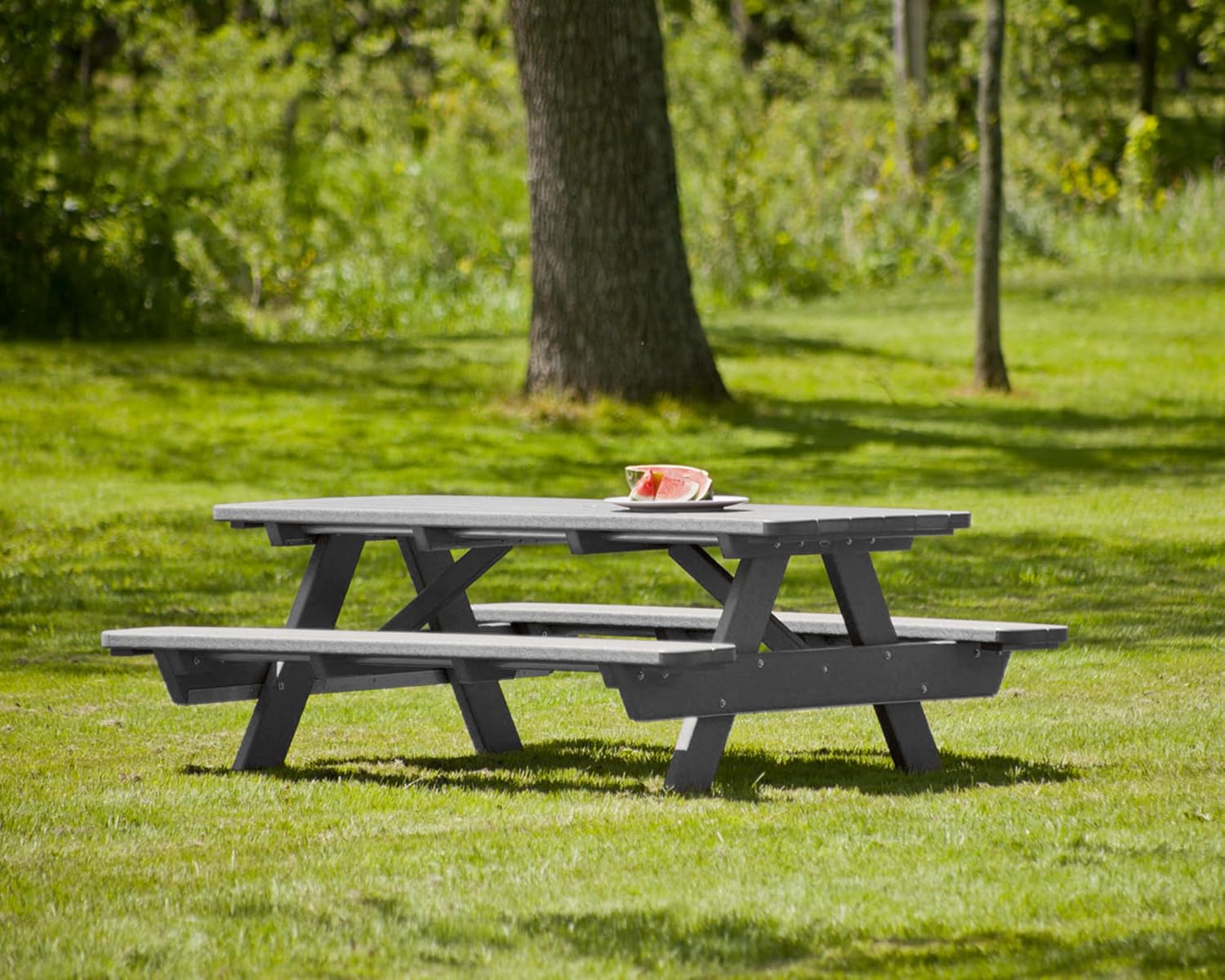 POLYWOOD® Park Picnic Table, Slate Grey