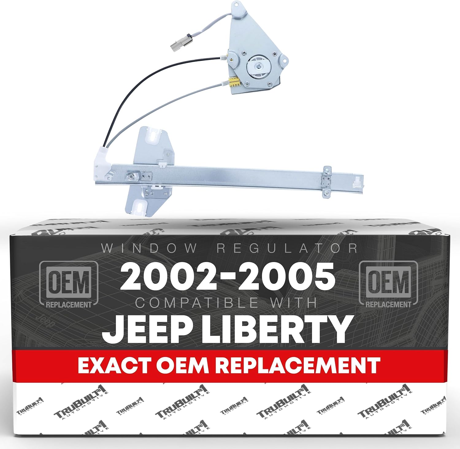 Power Window Regulator w/Motor Assembly, Front Driver Side - Compatible with 2002-2007 Jeep Liberty - OEM 55360031AB, 741-526