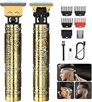 YOGINGO Cordless Beard Trimmer for Men: Professional Zero-Gap T-Blade Hair Clippers, Metal Body, 180min Battery, Quiet 8500RPM Motor, Bronze